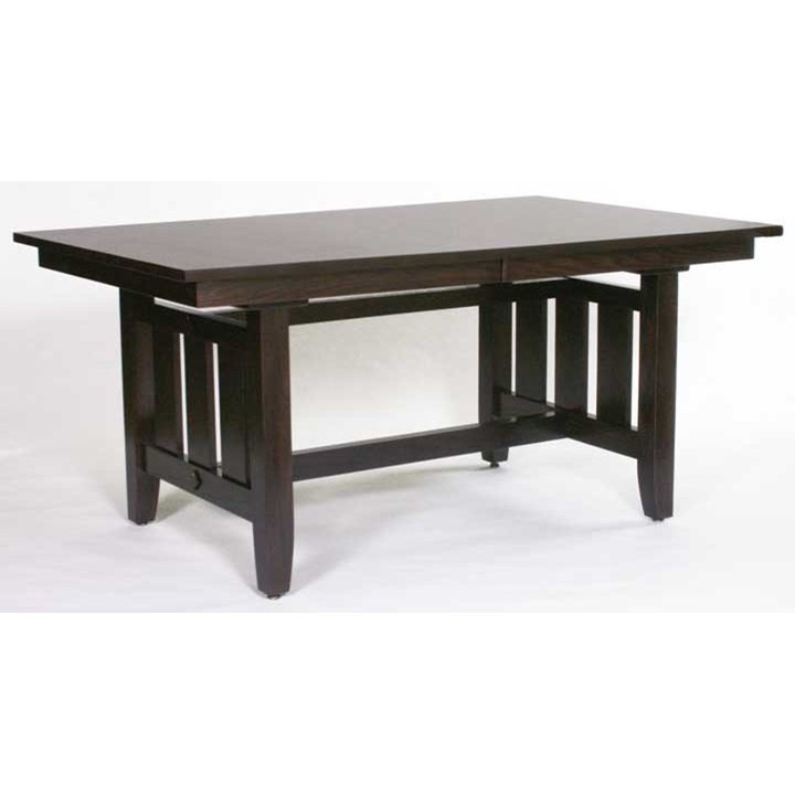 Weaver Woodcraft Custom Amish Dining Trestle Mission Table Saugerties